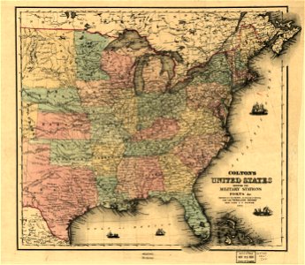 Colton's United States shewing the military stations, forts, &c LOC 99447014