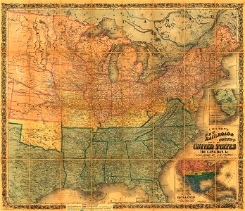 Colton's new railroad & county map of the United States, the Canadas etc. LOC 99447074