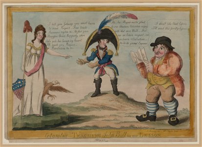 Columbia teaching John Bull his new lesson - S(amuel) Kennedy, del. ; Wm Charles, Sculp. LCCN2002708984