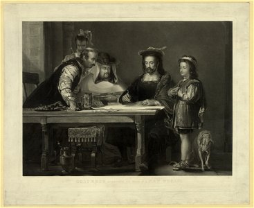 Columbus propounding his theory of a New World LCCN2003679753