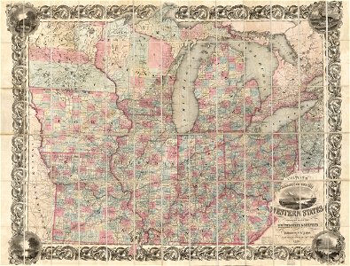 Colton's railroad & township map, western states compiled from the United States surveys. LOC gm71000832