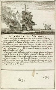 Combat a l abordage par Nicolas Ozanne vers 1764