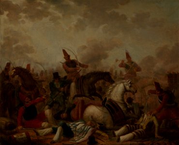 Combate de caballería en la época de Rosas - Carlos Morel