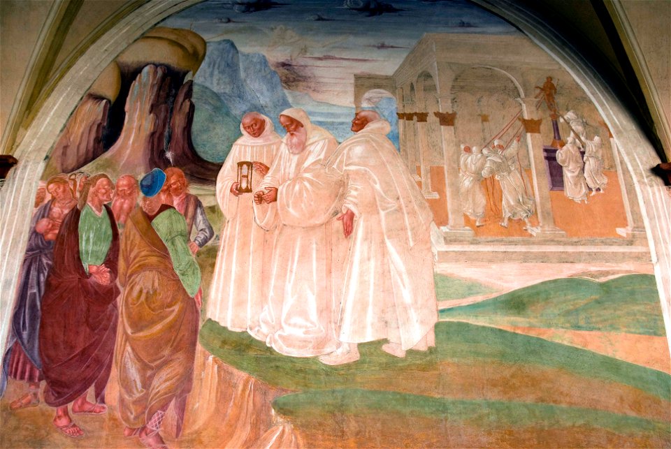 Come benedetto evangelizza gli abitanti di montecassino