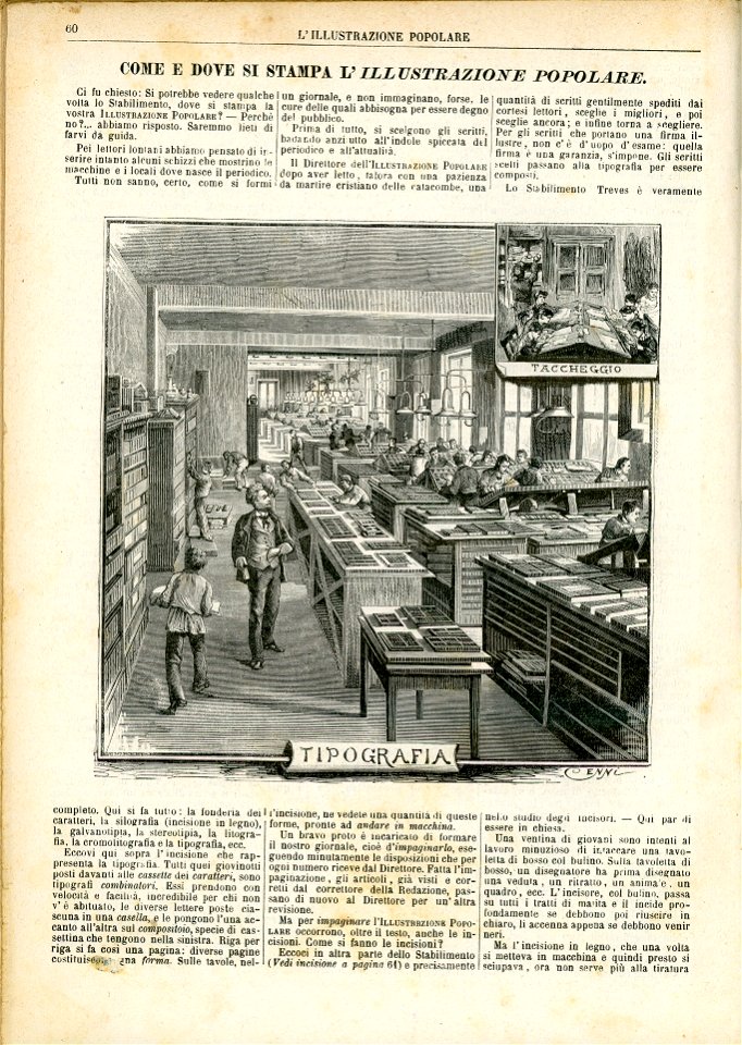 Come e dove si stampa l’Illustrazione Popolare. Pag 60