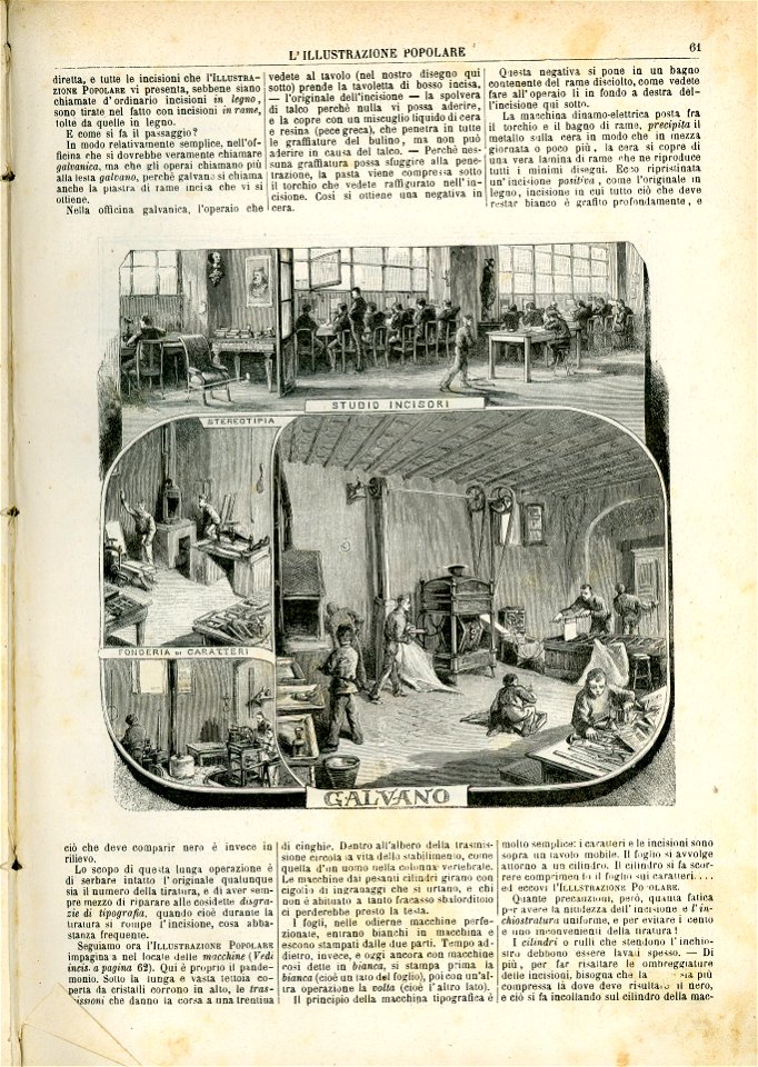 Come e dove si stampa l’Illustrazione Popolare. Pag 61
