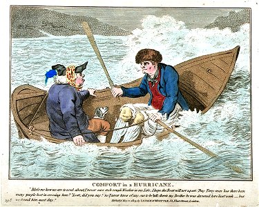 Comfort in a hurricane (caricature) RMG PU0171