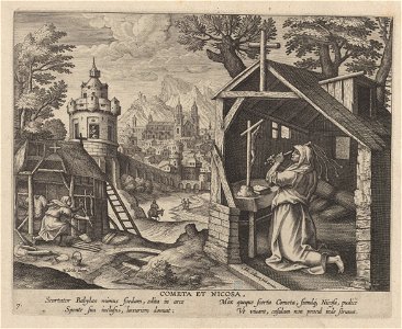 Cometa and Nicosa print by Maerten de Vos, S.I 807, Prints Department, Royal Library of Belgium
