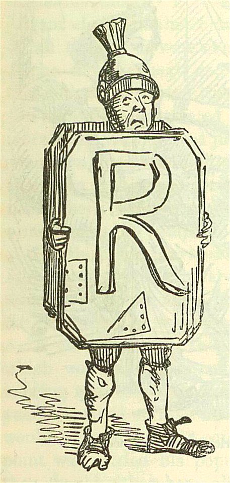 Comic History of Rome p 097 Initial R Roman Soldier