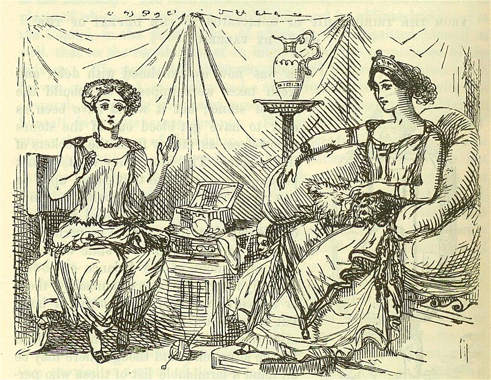 Comic History of Rome p 098 Miss Fabia the Younger astonished at the Patricians Double-knock