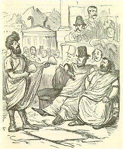 Comic History of Rome p 169 His Excellency Q Fabius offering Peace or War to the Carthaginian Senate