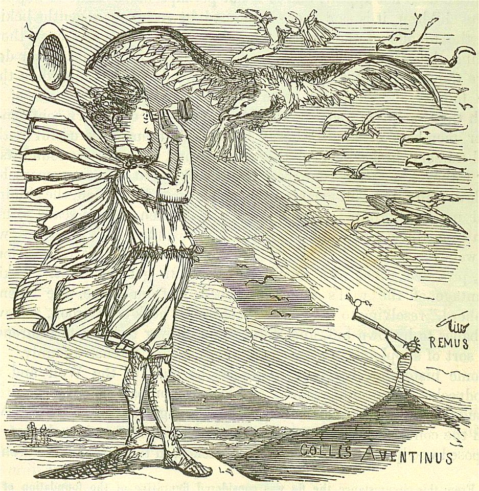 Comic History of Rome p 006 Romulus Consulting the Augury