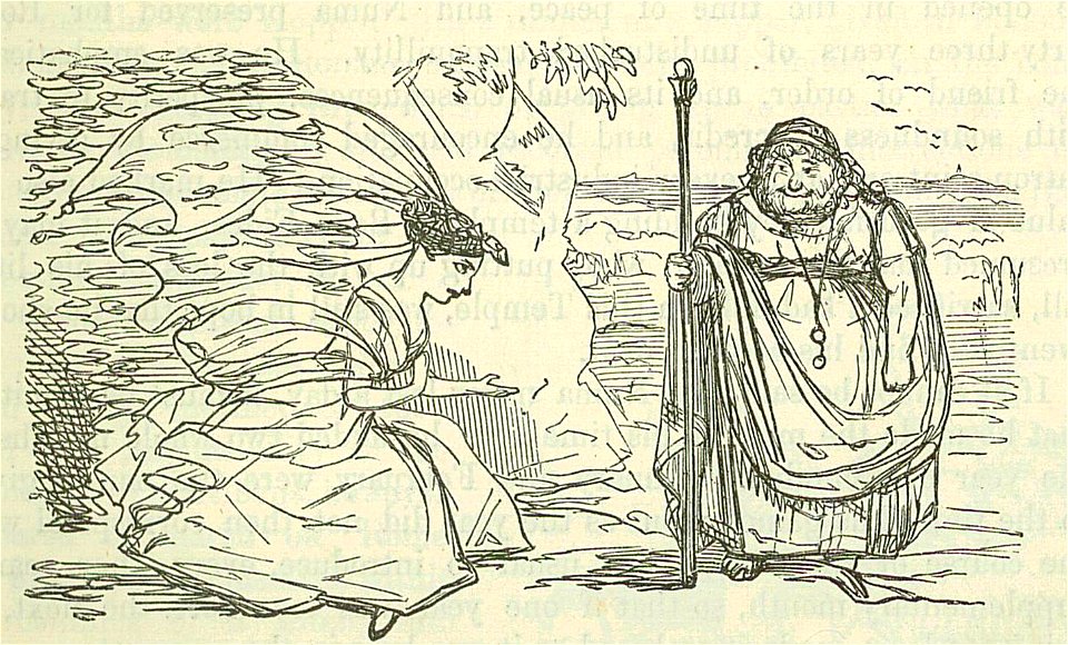Comic History of Rome p 015 Numa Pompilius remembering the Grotto