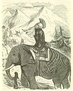 Comic History of Rome p 173 Hannibal crossing the Alps