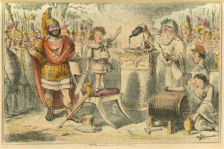 Comic History of Rome Table 06 Hannibal whilst even yet a child swears eternal hatred to the Romans