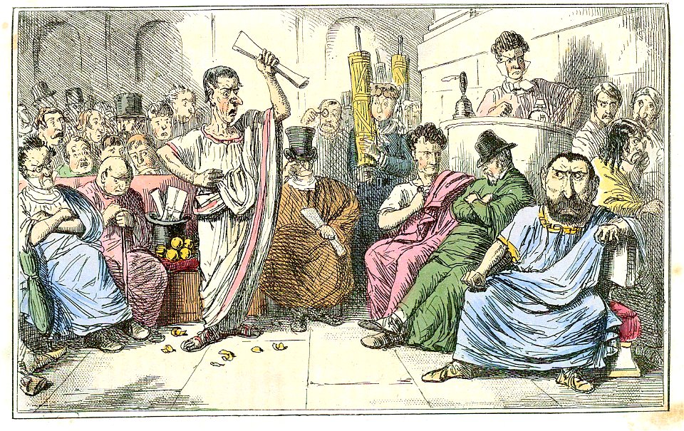 Comic History of Rome Table 10 Cicero denouncing Catiline