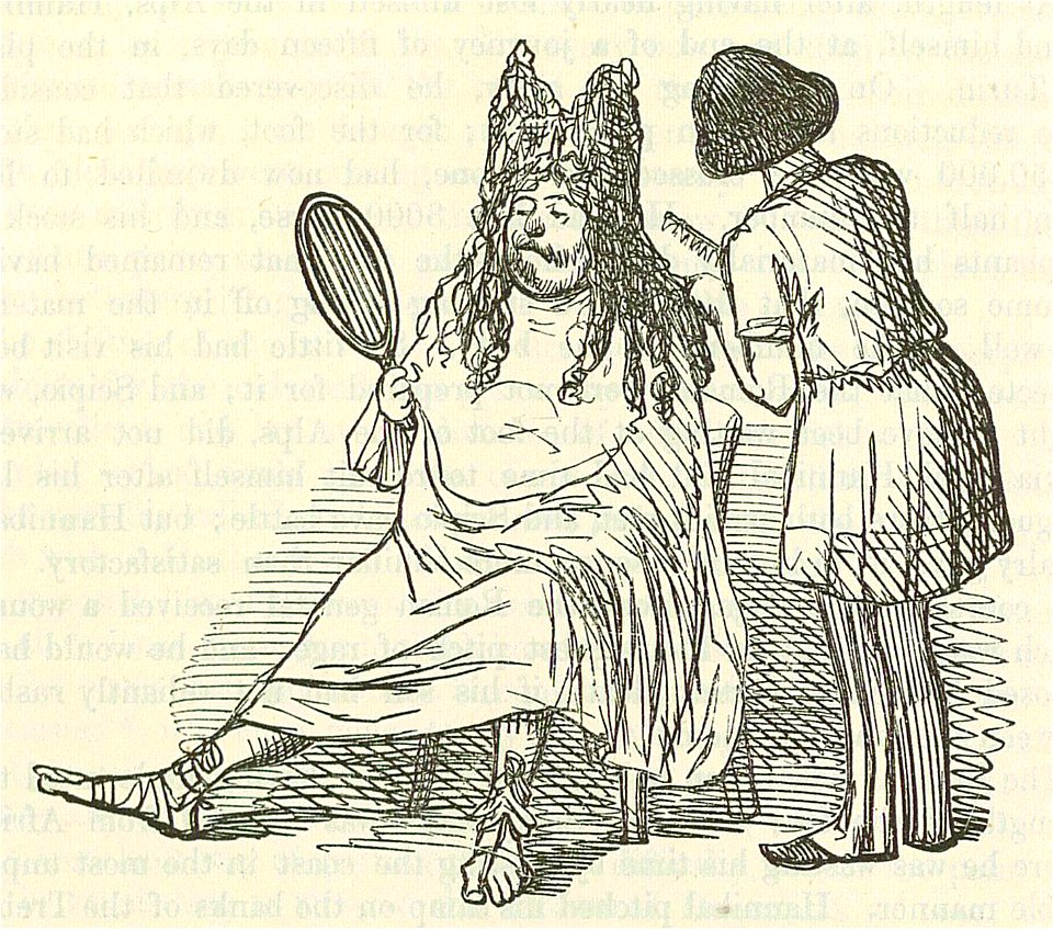 Comic History of Rome p 176 Hannibal disguising himself