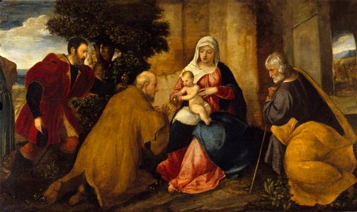 Bonifazio de' Pitati (1487-1553) - The Adoration of the Kings - 486220 - National Trust