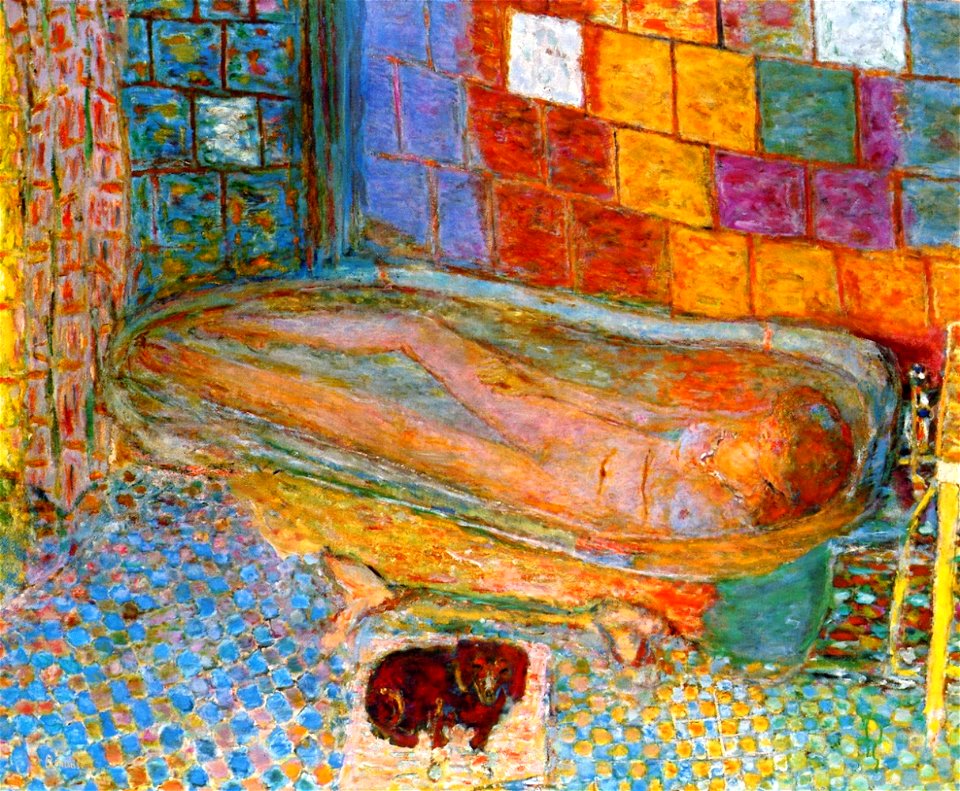 Bonnard - Nude in the Bath and Small Dog