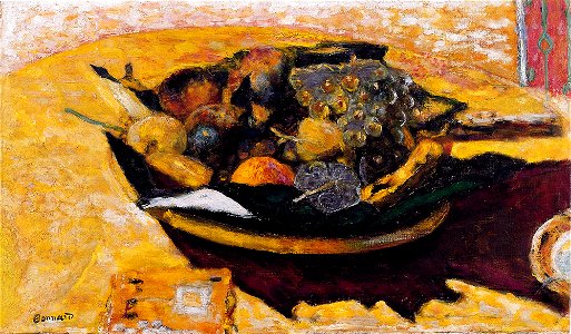 Bonnard, Coupe de fruits sur une table