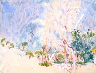 Pierre Bonnard Landscape of Cannet, White Trees 1940