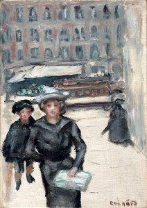 The Little Street or Boulevard des Batignolles by Pierre Bonnard