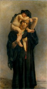 Léon Bonnat - Une paysanne égyptienne et son enfant
