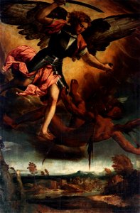 Bonifazio Veronese San Miguel derrota al diablo 1530 Santi Giovanni e Paolo Venecia