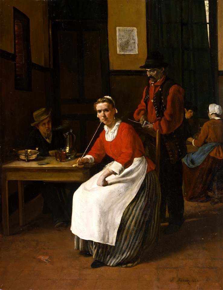 François Bonvin - Interior of a Tavern - Walters 37837