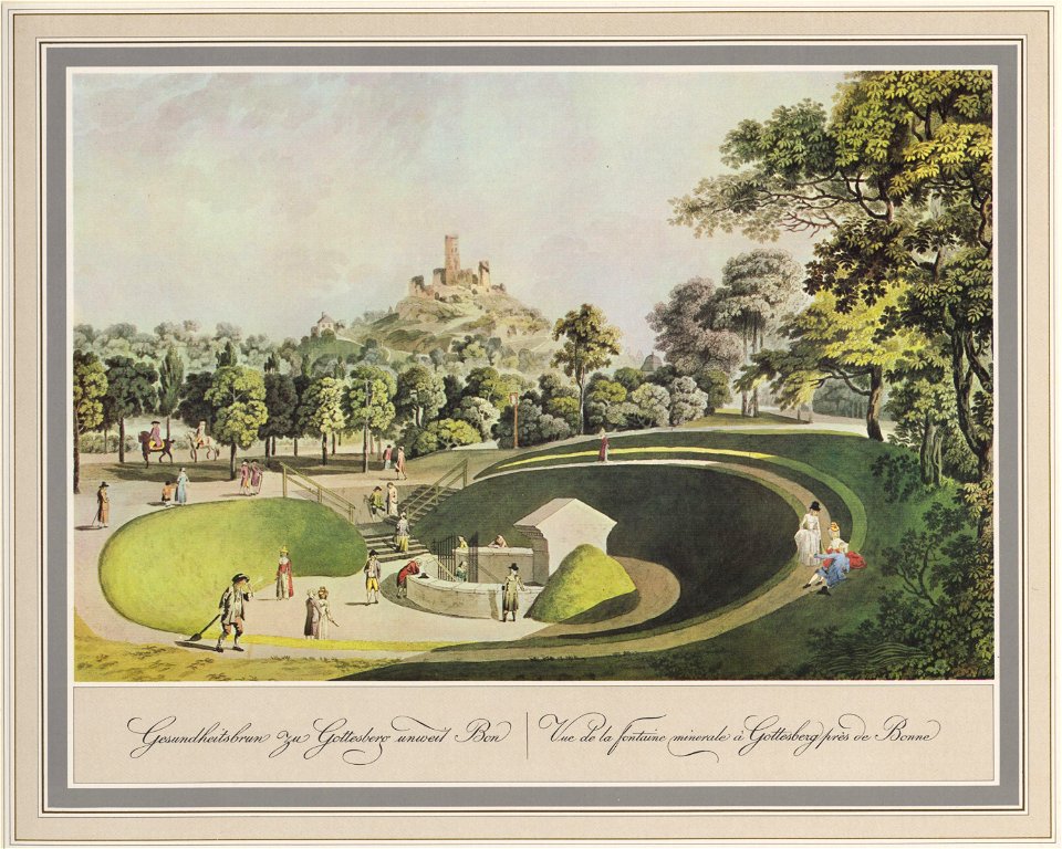 Bonn Bad Godesberg Mineralbrunnen und Burgruine Johann Andreas Ziegler