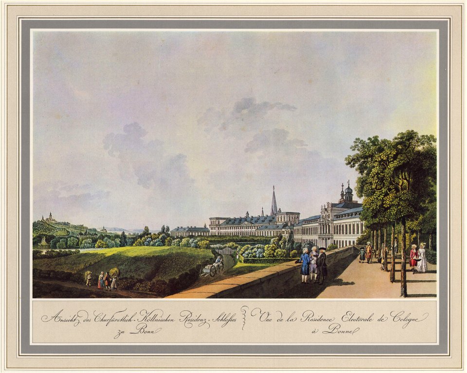 Bonn Residenzschloss vom Alten Zoll aus Johann Andreas Ziegler
