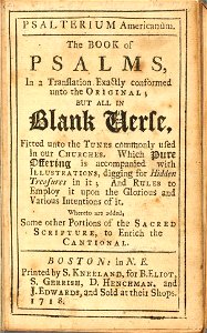 Book of Psalms, printed by S Kneeland