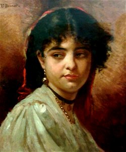 Léon Bonnat - Cabeça de mulher