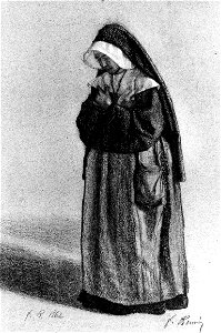 François Bonvin - Nun Standing in Attitude of Prayer - Walters 371355