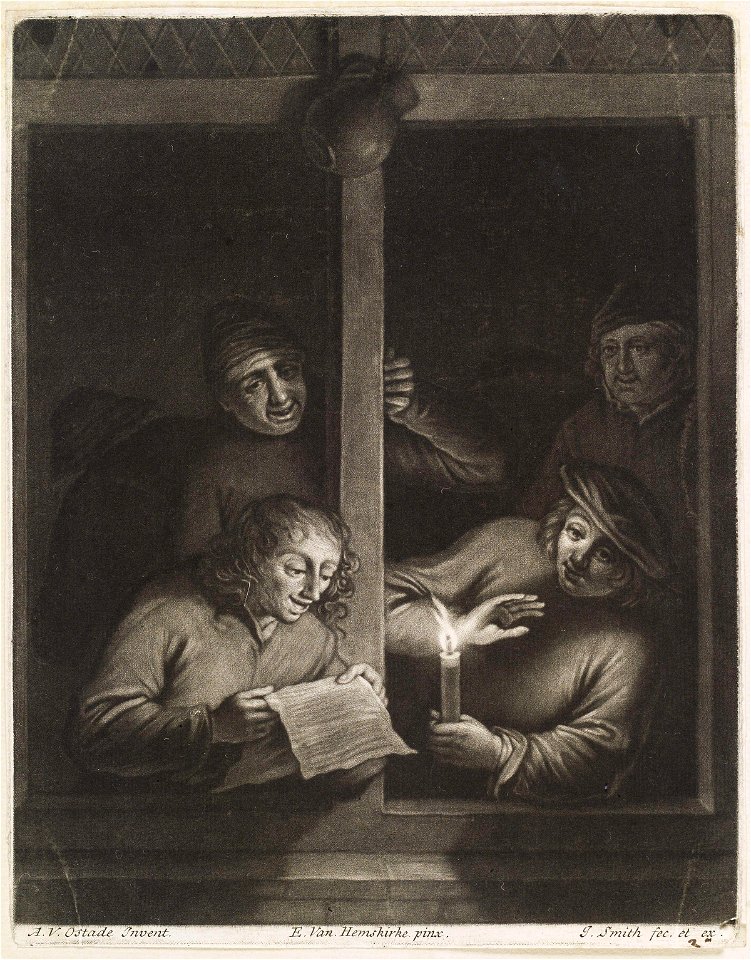 Boors singing at a window by John Smith
