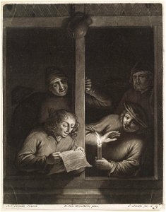 Boors singing at a window by John Smith