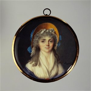 Boquet, Jean-Alexandre (dit le Jeune) - Portrait d'une jeune femme au chapeau jaune - J 705 - Musée Cognacq-Jay