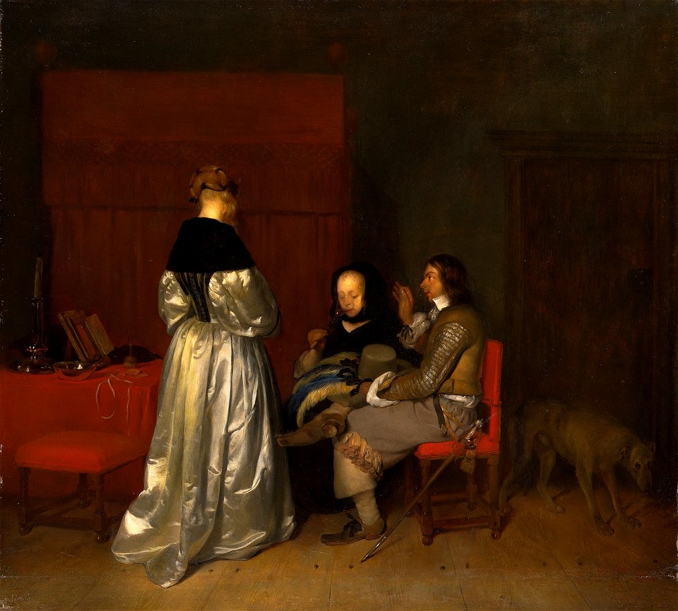 SA 1143-De vaderlijke vermaning (naar Gerard ter Borch)-De vaderlijke raadgeving