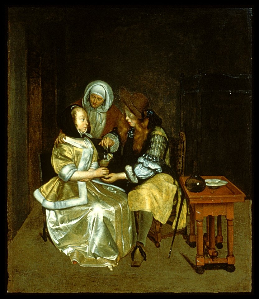 Workshop of Gerard Terborch II - A Glass Of Lemonade - Walters 37341