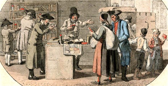 Bookseller in 1804, Leipziger Meßscenen 1-1 (cropped)