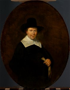 Gerard ter Borch (II) - Gerard Abrahamsz van der Schalcke (1609-67). Lakenkoopman te Haarlem - SK-A-1784 - Rijksmuseum. Free illustration for personal and commercial use.