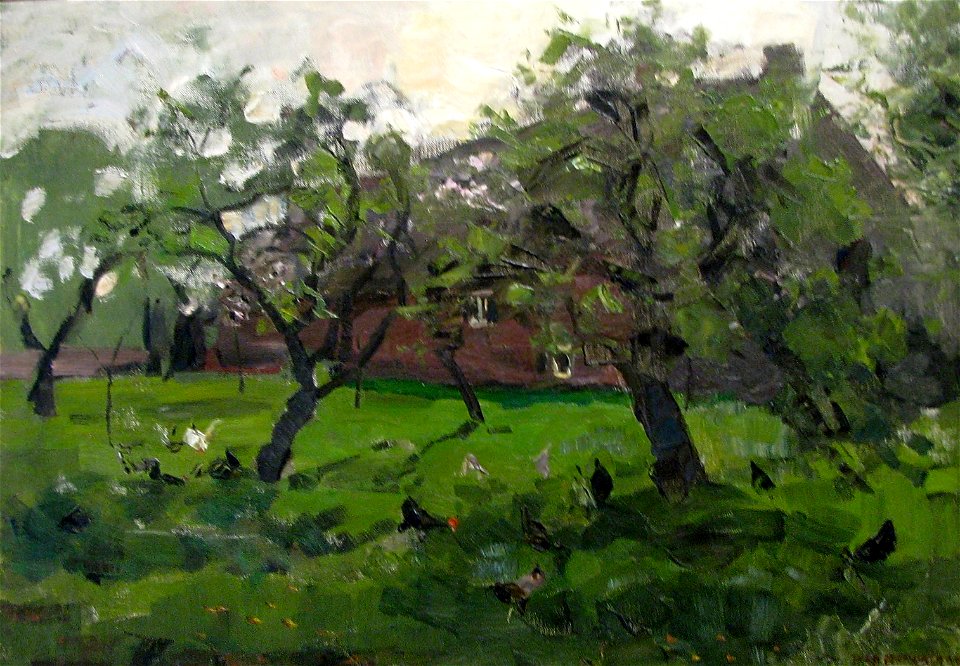 Boomgaard met kippen, Piet Mondriaan, 1901