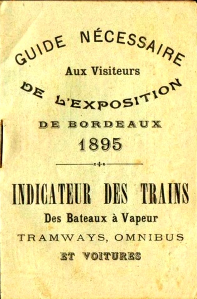 Bordeaux exposition 1895 - couverture guide