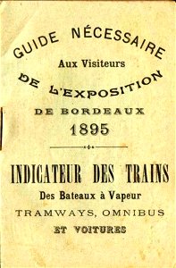 Bordeaux exposition 1895 - couverture guide