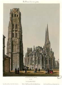 Bordeaux - Clocher de Pey-Berland et Abside de la Cathédrale St. André - Fonds Ancely - B315556101 A MERCEREAU 7 089
