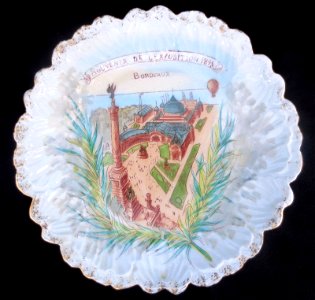 Bordeaux exposition 1895 - assiette souvenir a