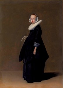 A Dutch lady, by Gerard Ter Borch. Free illustration for personal and commercial use.