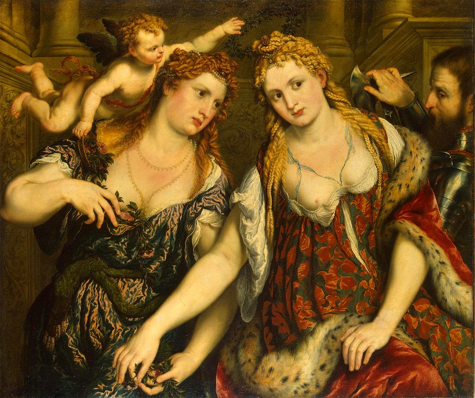 Paris Bordone - Allegory (Venus, Flora, Mars and Cupid) - WGA2454
