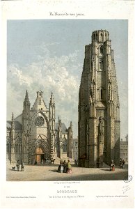 Bordeaux - Vue de la Tour et de l'Eglise de St. Michel - Fonds Ancely - B315556101 A MERCEREAU 7 052