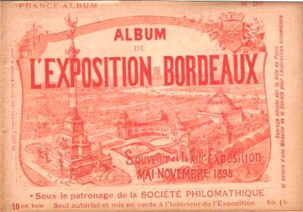 Bordeaux exposition 1895 - couverture album photos 3